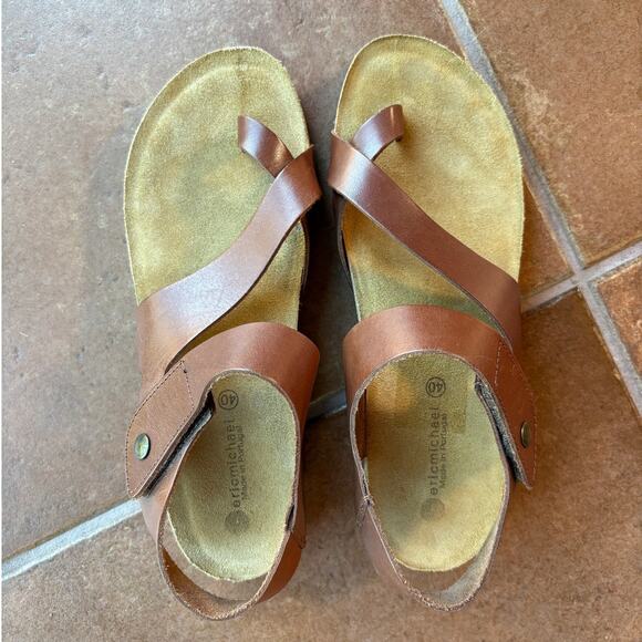 Eric Michael Leather Strappy Comfort Sandals with Cork Soles  EU 40 US 9 - 9.5 - Picture 5 of 11